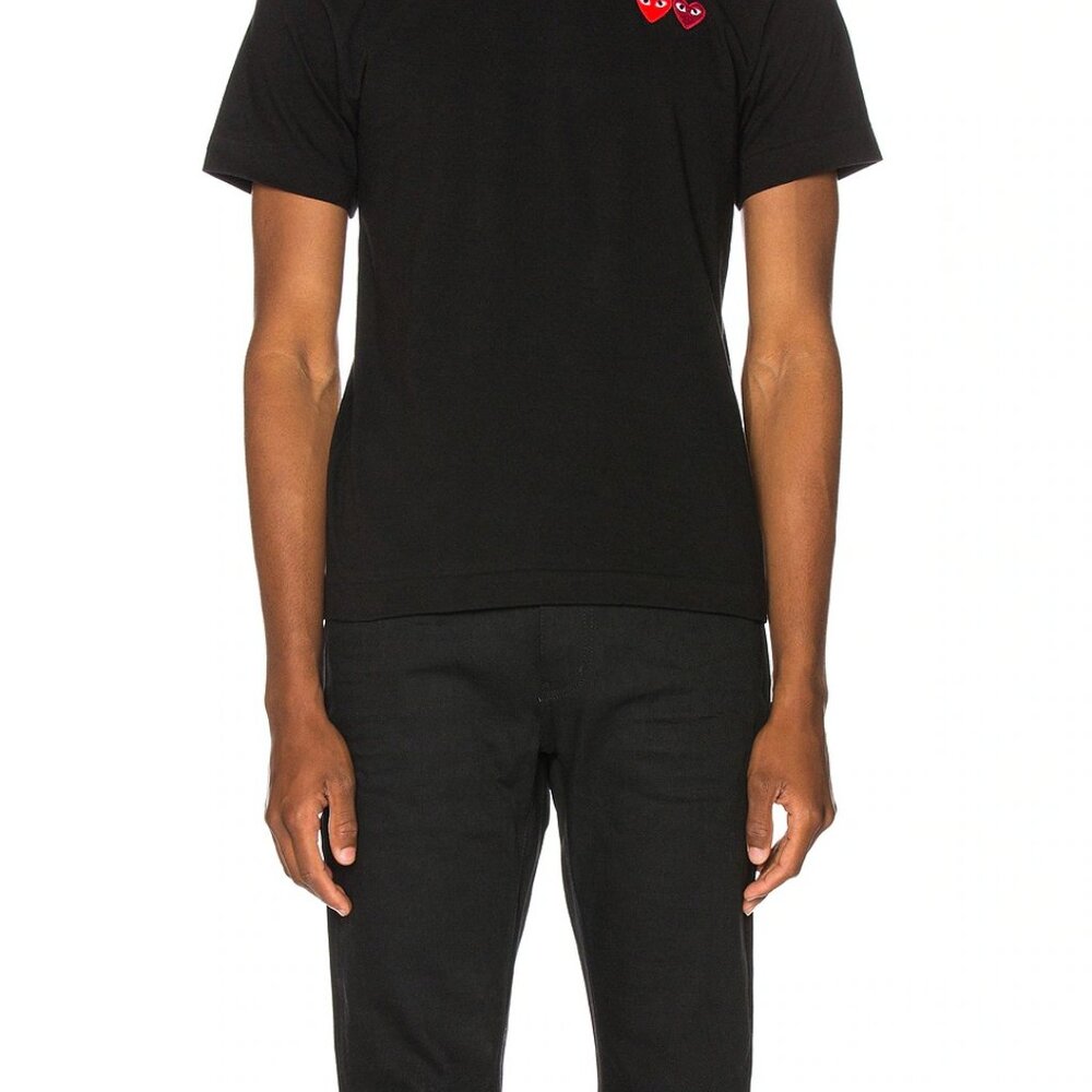 COMME DES GARCONS PLAY Double Heart Tee (Size L)